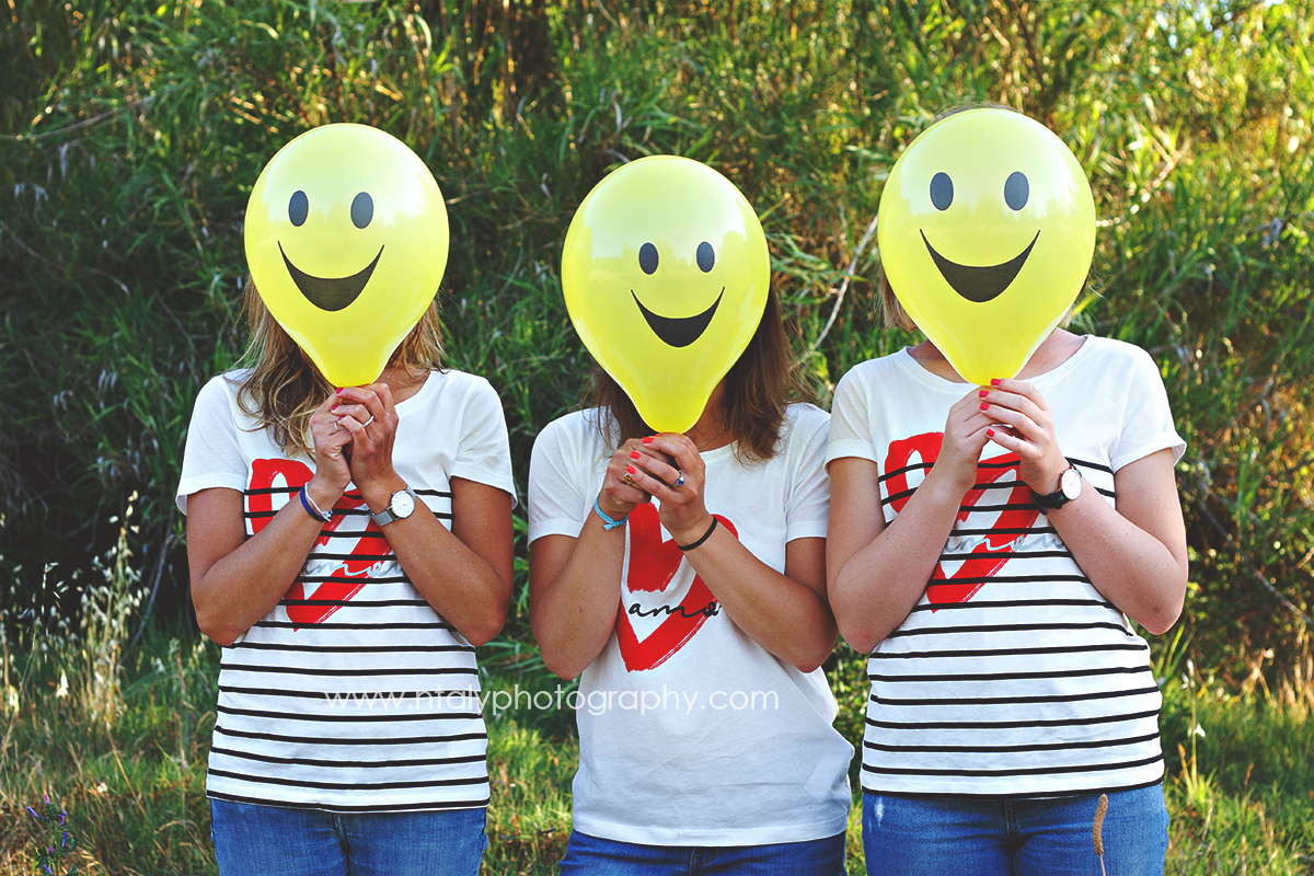 3 soeurs ballons smiley